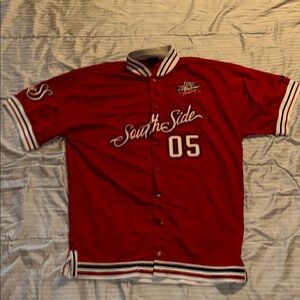 FUBU Red Southside 05 Button-Down Casual Shirt